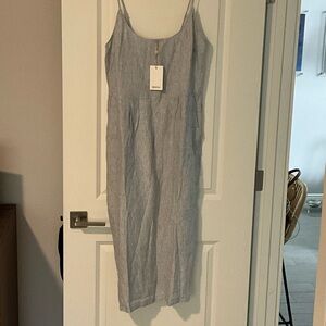 Quince Striped Blue and White Dress